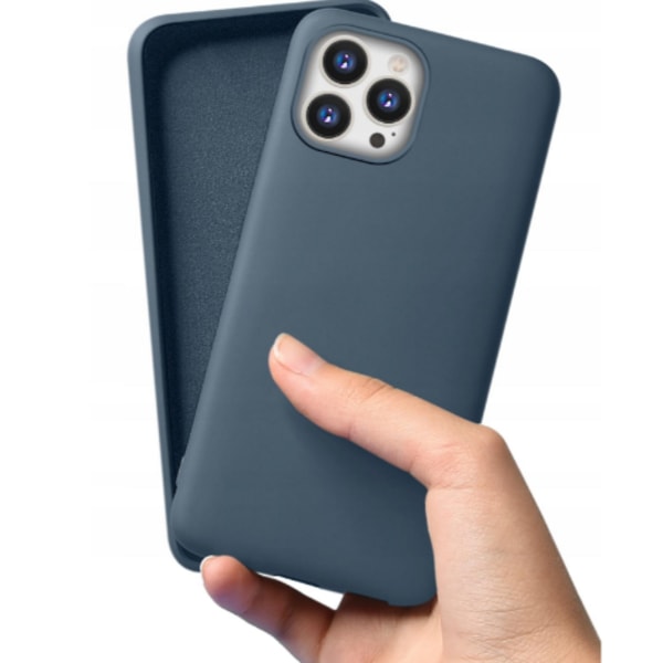 Matt TPU-fodral för iPhone 14 pro max blå blå