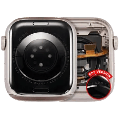 Höljesmontering kompatibel med Watch Series 9 (45MM) (Begagnad OEM-dragning: Klass A) (GPS-version) (Aluminium / Starlight) vit