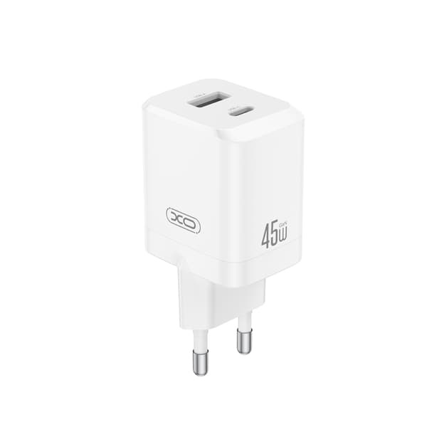 XO väggladdare CE36 PD 45W 1x USB-C 1x USB vit
