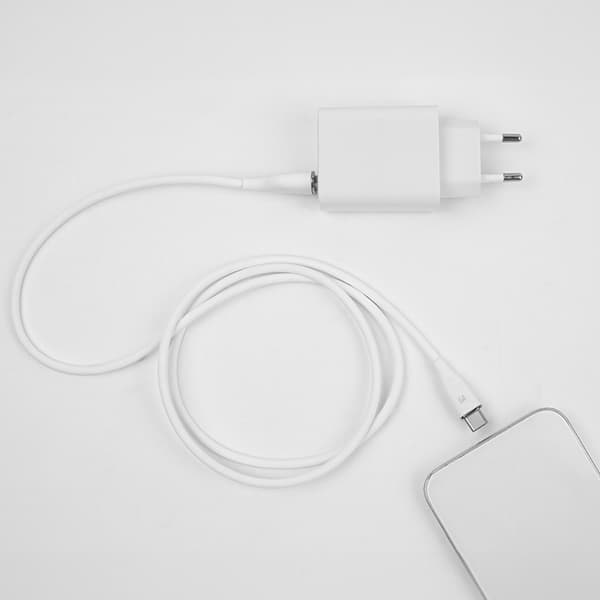 Forever kabel USB - USB-C 1,0 m 6A vit vit