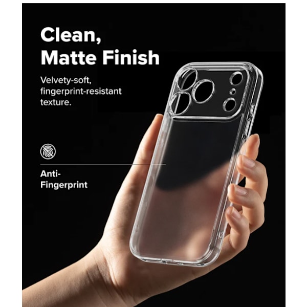 Slimmat silikonskal 1 mm – Transparent – iPhone 17 Pro