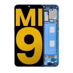 OLED-enhet med ram för Xiaomi Mi 9 (renoverad) (Ocean Blue)