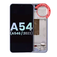 OLED-enhet med ram för Samsung Galaxy A54 5G (A546 / 2023) (USA & internationell version) (Service Pack) (Violett) lila
