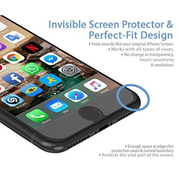 2 st top kvalitet  härdad glas för iphone 7