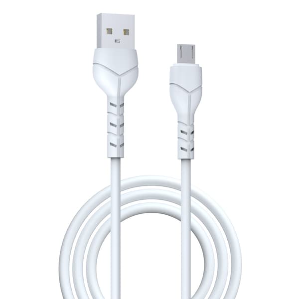 Devia kabel Kintone EC144 USB - MicroUSB 1,0 m 2,1A vit vit