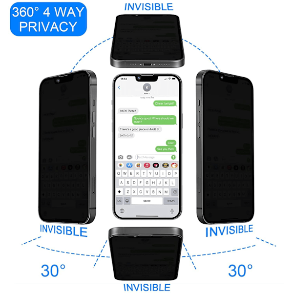 4 st sekretessskärm skydd för iphone 11/Xr