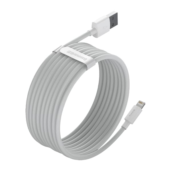 Baseus-kabel Simple Wisdom USB - Lightning 1,5 m 2,4A vit 2 st
