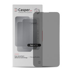 Casper Pro Härdat Glas för iPhone 15 Plus / 16 Plus (10-pack) (Sekretess) röd