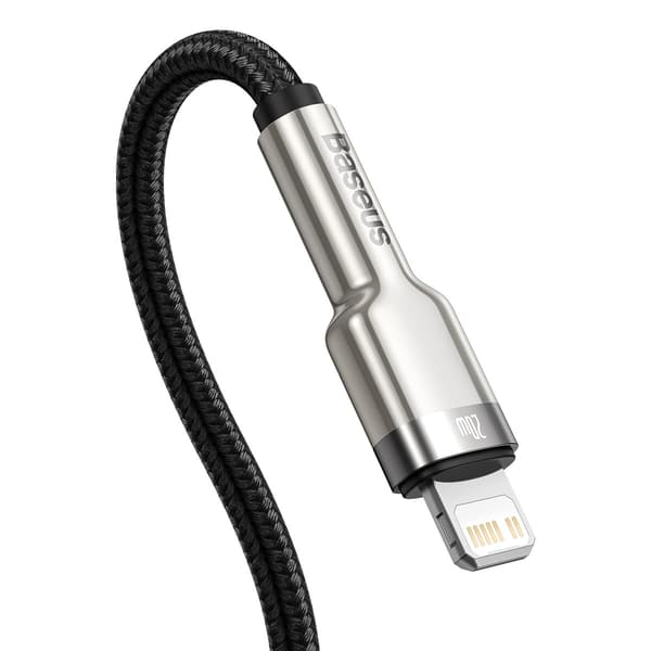 Baseus kabel Cafule Metal PD USB-C - Lightning 0,25 m svart 20W svart