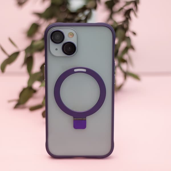 Mag Ring-fodral till iPhone 15 Pro Max 6,7\" lila