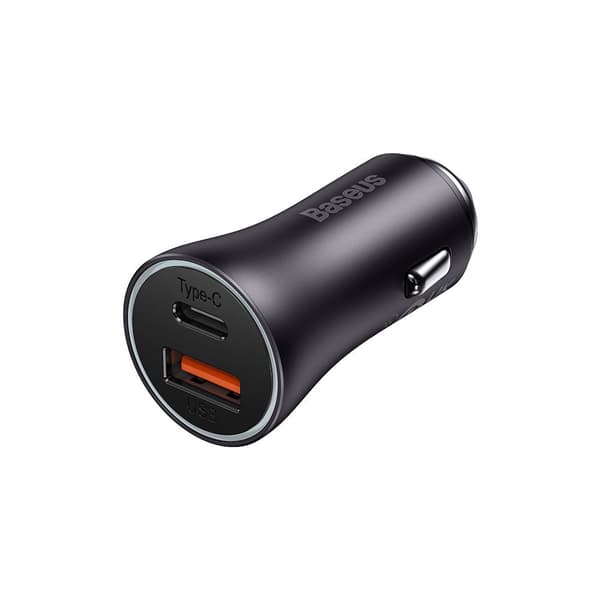 Baseus billaddare Golden Contactor Max PD 60W 1x USB 1x USB-C mörkgrå guld