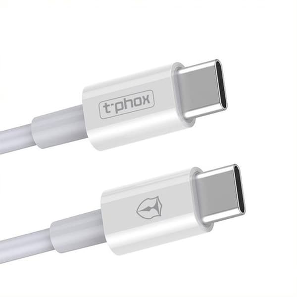 T-PHOX kabel GLARY LITE SERIES 3W 1M USB-C / USB-C vit