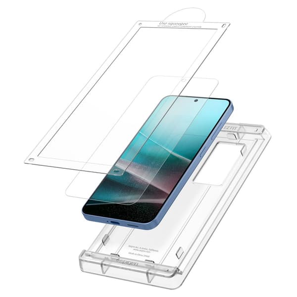 Spigen Elite Shield \"Ez Fit\" för Samsung Galaxy S25 transparent
