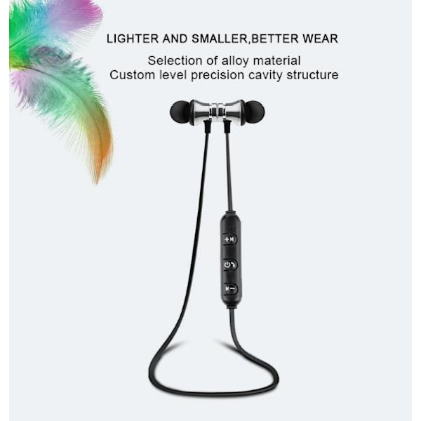 Magnetiska  Bluetooth Sporthörlurar silver silver