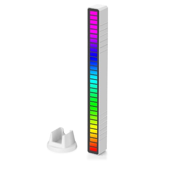 röstaktiverad RGB laddningsbart ljudkontroll vit vit