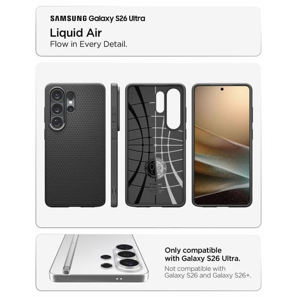 SPIGEN LIQUID AIR GALAXY S26 ULTRA MATTE svart svart