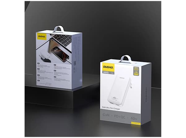 Dudao A65Q Adapter 65Watt GaN 1xUSB-C + 1xUSB-A vit