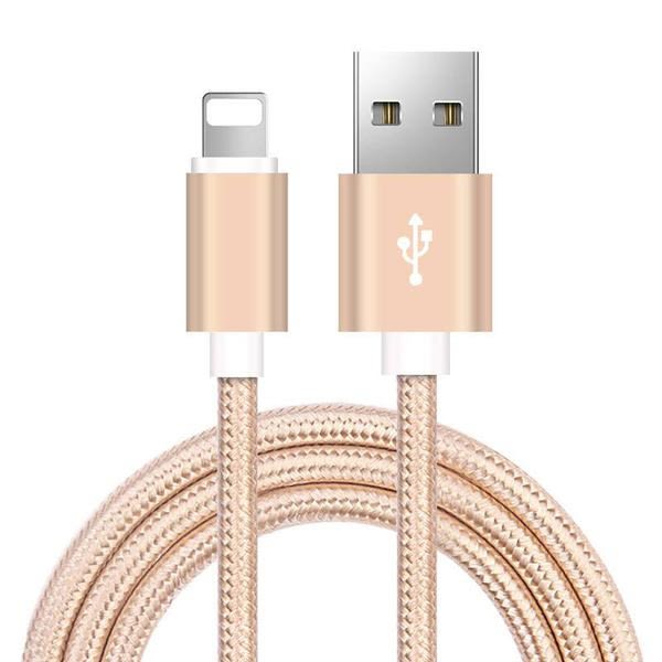 hög kvalitet 3 m iphone kabel guld