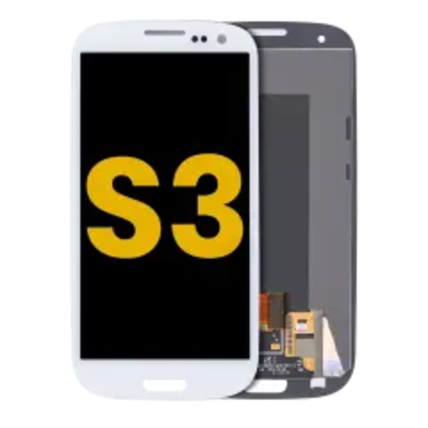 LCD-enhet utan ram för Samsung Galaxy S3 (renoverad) (vit)