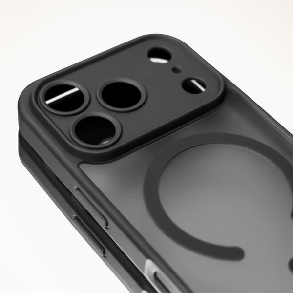 Mag Matt-fodral för iPhone 17 Pro Max 6,9\" / 18 Pro Max 6,9\" svart kameraskydd