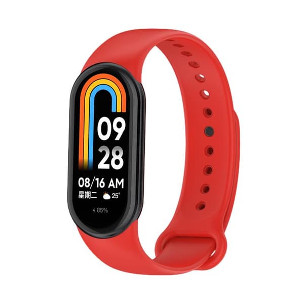 SILIKONREM MI BAND 8/M8 (6). RÖD