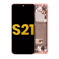 OLED-enhet med ram för Samsung Galaxy S21 5G (renoverad) (Phantom Pink)