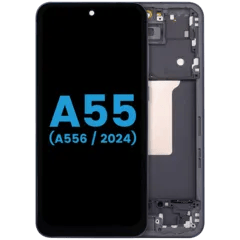 LCD-enhet med ram för Samsung Galaxy A55 (A556 / 2024) (Eftermarknad incell) (Marinblå)