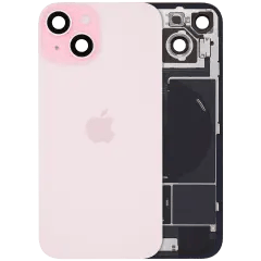Back Glass w/ MagSafe Magnet & NFC & Flashlight Flex For IPhone 15 (Genuine OEM) (Pink)