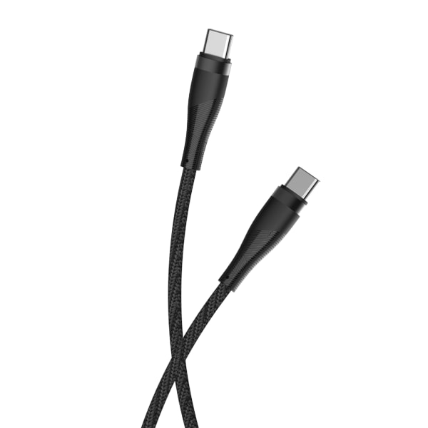 2 st 2 m snabbladdare  Usb-C  svart svart