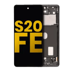 OLED-enhet med ram för Samsung Galaxy S20 FE 4G / 5G (renoverad) (Cloud Navy) blå