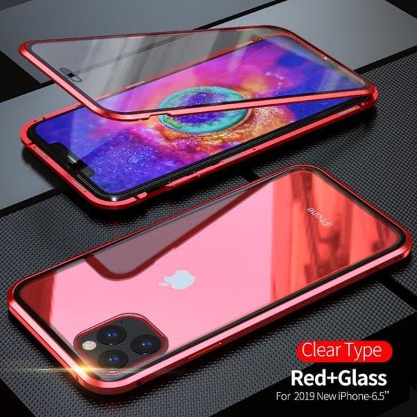 nya magnet fodral för din iphone 11 pro med häradt glas