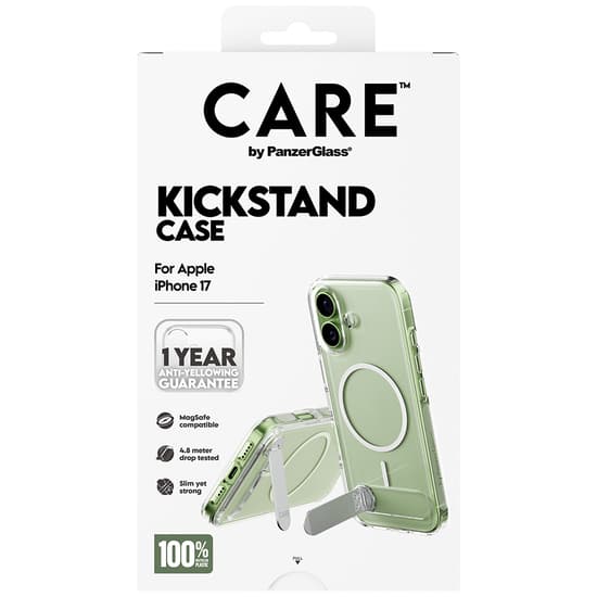 CARE by PanzerGlass® Feature Case Transparent Kickstand iPhone 17 transparent