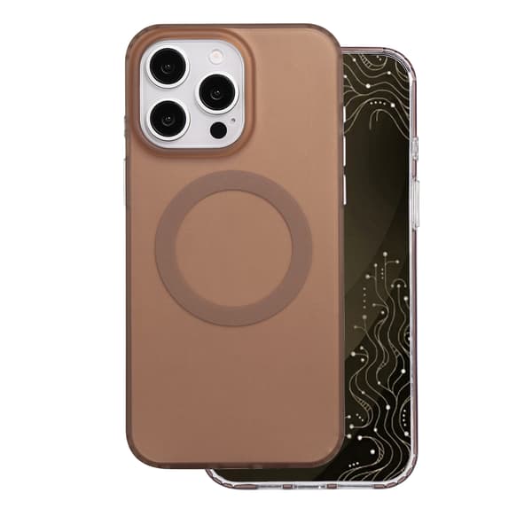 Tecto Shield Mistiq Mag skal för iPhone 15 Pro Max brun brun