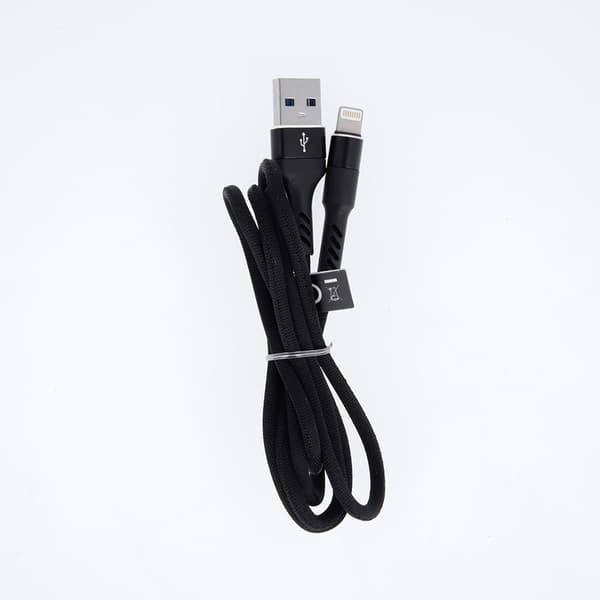 Maxlife MXUC-01 kabel USB - Lightning 1,0 m 2A svart nylon svart