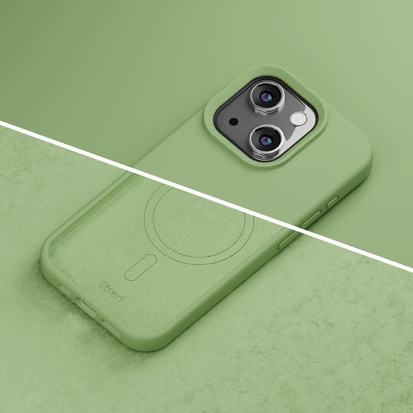 Etteri Silicone Mag skal för iPhone 14 ljusgrön grön
