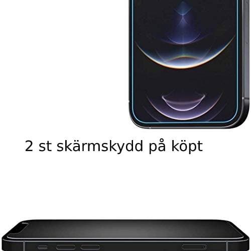 iphone 12 pro max silikon fodral och 2 st skärmskydd