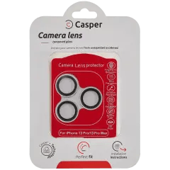 Casper kameralinsskydd för iPhone 13 Pro / 13 Pro Max (silver) (klar)