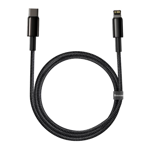 Baseus-kabel Tungsten PD USB-C - Lightning 1,0 m svart 20W