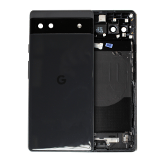 Baksida för Google Pixel 6a (Begagnad OEM-dragning: Klass B/C) (Kolsvart)