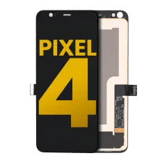 OLED-enhet utan ram för Google Pixel 4 (alla modeller) (renoverad) (alla färger) svart