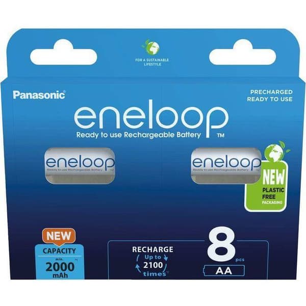 Panasonic eneloop AA typ Batteri för allmänt bruk (uppladdningsbart) 2000mAh 8