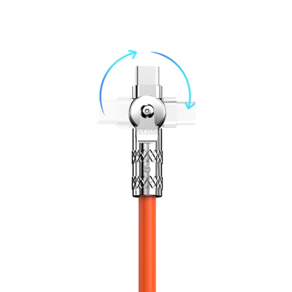Dudao L24CC USB-C to USB-C Angled Cable 120W 1m 180° Rotation Orange orange