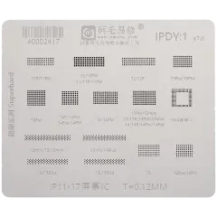 Display IC Reballing Stencil för iPhone 11–17-serien (Amaoe)
