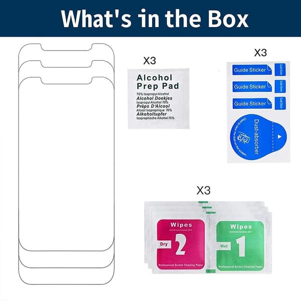 3-pack hög kvalitet Skärmskydd för iPhone 13 Pro