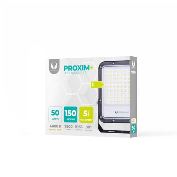 Floodlight LED Forever Light PROXIM+ 50W 4000K - High-efficiency 150lm/W, IP65