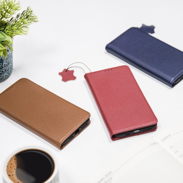 Ægte læder Smart Pro-etui til iPhone 16 sort black