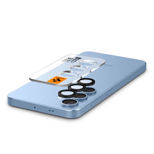Spigen Optik Pro Glas.Tr \"Ez Fit\" Kameraskydd 2-pack för Samsung Galaxy S25 Svart