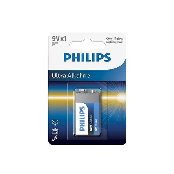 Batteri PHILIPS 6LR61 9V Ultra Alkaline