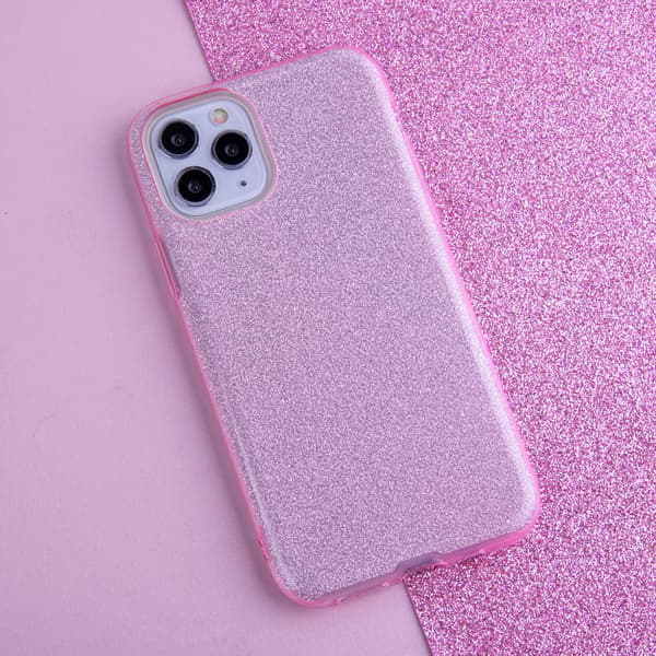 Glitter 3in1 skal för iPhone 16e / 17e rosa