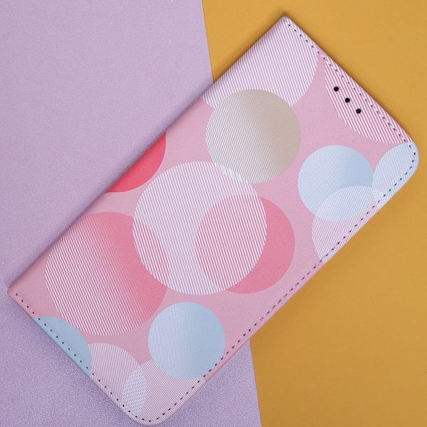 Smart trendigt färgat fodral för Samsung Galaxy S23 Pastel Circular
